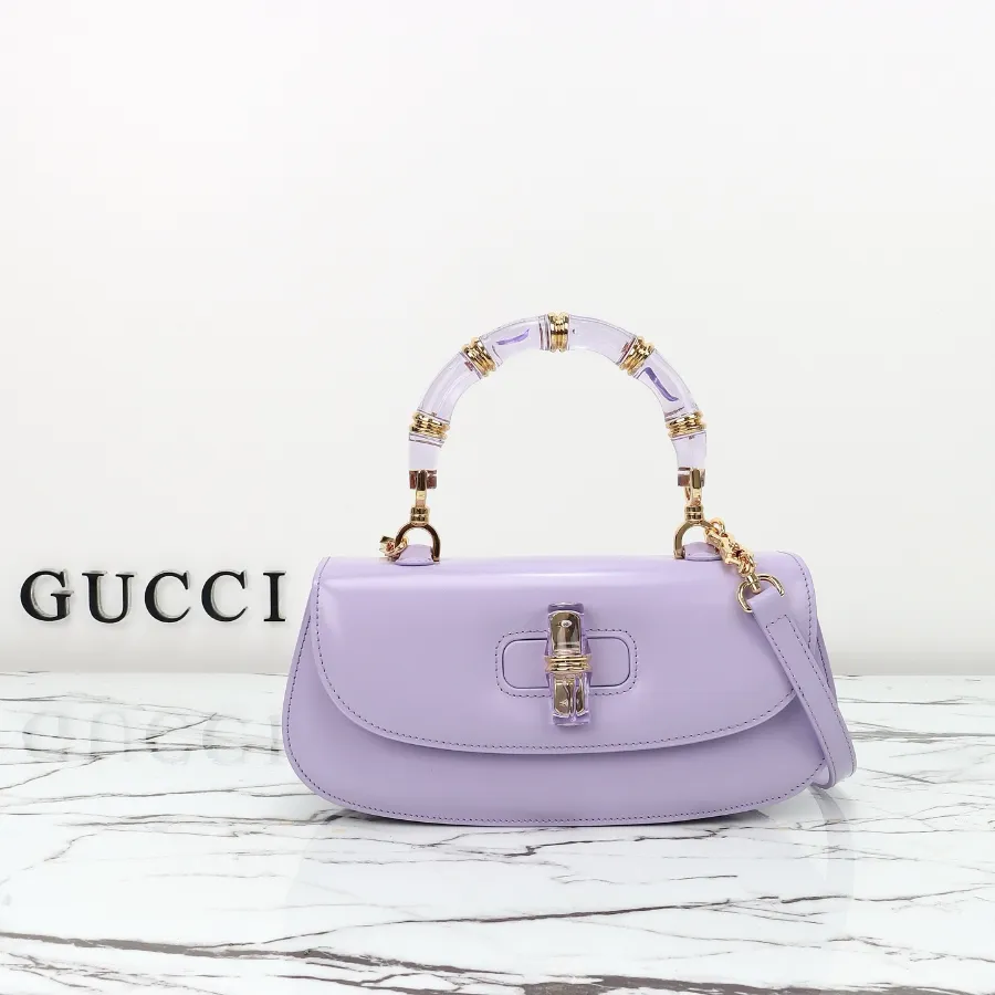 Gucci 뱀부 디아 미디엄 퍼플 토트백 #827750.JPG