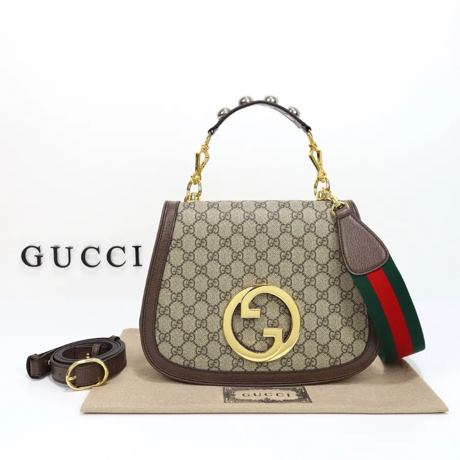 GUCCI GG 수프림 블론디 미디엄 투스트랩 숄더백 #721172.JPG